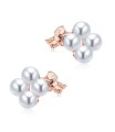 Charming Pearl Cluster Silver Ear Stud STS-5264